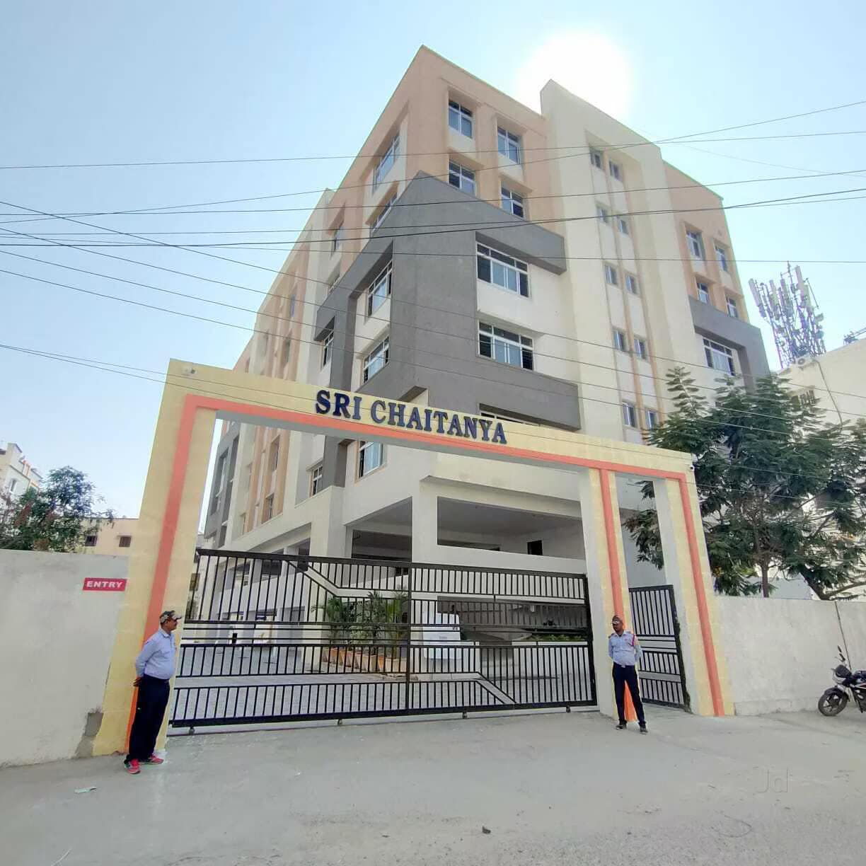 Sri Chaitanya Techno School campus building – bulk school uniform supplier partner Essay Sports