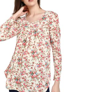 Women Floral Uniform Tunic