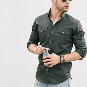 men corporate shirt uniform professional office wear shirt