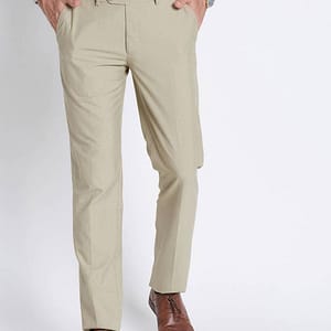 Men Khaki Corporate Uniform Trousers