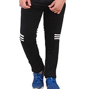 Black sports track pants