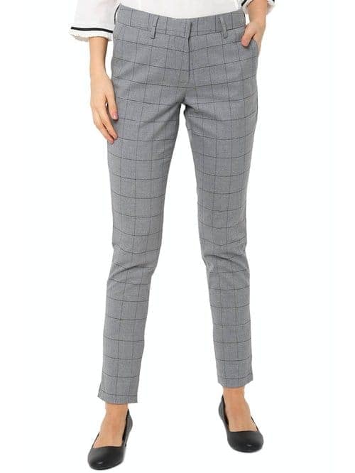 women formal check trousers women formal check trousers