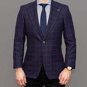 men checked corporate uniform blazer