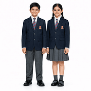 Army Public School blazer navy school blazer with striped tie — boys winter set