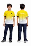 MRIS clan house tee yellow Air Falcons uniform for students Manav Rachna school house sports t-shirt